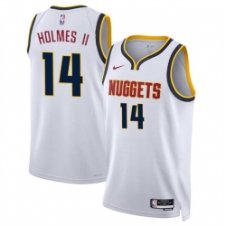 Denver Nuggets 14 DaRon Holmes II White 2024 Draft Association Edition Stitched Basketball Jersey