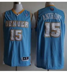 Denver Nuggets 15 Carmelo Anthony Light Blue Adidas Jersey