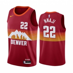 Denver Nuggets 22 Zeke Nnaji Red NBA Swingman 2020-21 City Edition Jersey