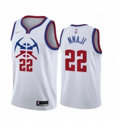 Denver Nuggets 22 Zeke Nnaji White NBA Swingman 2020-21 Earned Edition Jersey