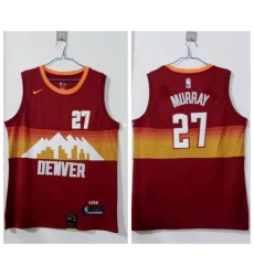 Denver Nuggets 27 Jamal Murray Red 2020-21 City Edition Swin