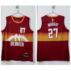 Denver Nuggets 27 Jamal Murray Red 2020-21 City Edition Swin
