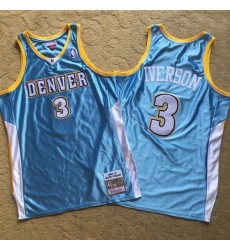 Denver Nuggets 3 Allen Iverson Light Blue 2006-07 Hardwood Classics Swingman Jersey