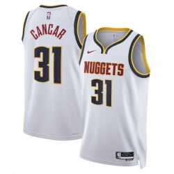 Denver Nuggets 31 Vlatko Cancar White Association Edition Stitched Basketball Jersey