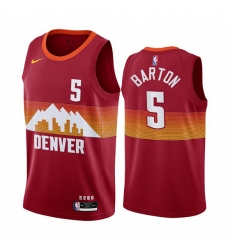 Denver Nuggets 5 Will Barton Red NBA Swingman 2020-21 City Edition Jersey