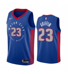 Detroit Pistons 23 Blake Griffin Blue NBA Swingman 2020-21 City Edition Jersey