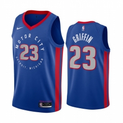 Detroit Pistons 23 Blake Griffin Blue NBA Swingman 2020-21 City Edition Jersey