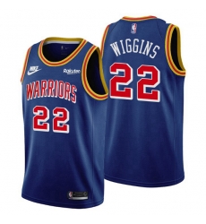 Golden State Warriors 22 Andrew Wiggins Blue Releases Classic Edition NBA 75th Anniversary jersey