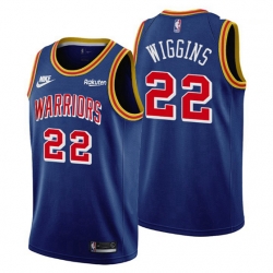 Golden State Warriors 22 Andrew Wiggins Blue Releases Classic Edition NBA 75th Anniversary jersey