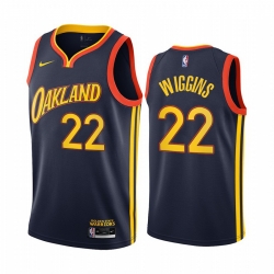 Golden State Warriors 22 Andrew Wiggins Navy NBA Swingman 2020-21 City Edition Jersey