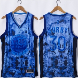 Golden State Warriors 30 Stephen Curry Blue Select Series Stitched Basketball Jersey