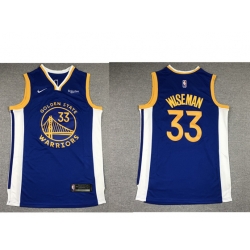 Golden State Warriors 33 James Wiseman Blue 2019 Swingman Rakuten Logo Stitched NBA Jersey