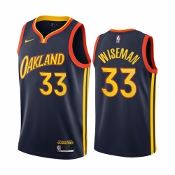 Golden State Warriors 33 James Wiseman Navy NBA Swingman 2020-21 City Edition Jersey
