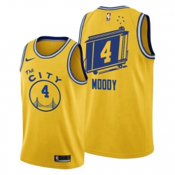 Golden State Warriors 4 Moses Moody Gold Jersey