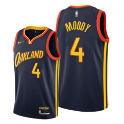 Golden State Warriors 4 Moses Moody Navy Jersey