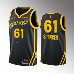 Golden State Warriors 61 Pat Spencer Black 2023-24 City Edition Stitched Basketball Jersey