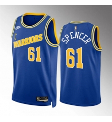 Golden State Warriors 61 Pat Spencer Blue Classic Edition Stitched Basketball Jersey