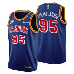 Golden State Warriors 95 Juan Toscano Anderson Blue Releases Classic Edition NBA 75th Anniversary jersey
