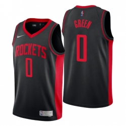 Houston Rockets 0 Jalen Green Black NBA Swingman 2020-21 Earned Edition Jersey
