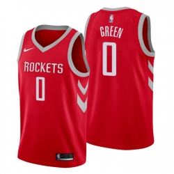 Houston Rockets 0 Jalen Green Red NBA Swingman Icon Edition Jersey