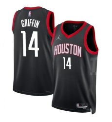 Houston Rockets 14 AJ Griffin Black Statement Edition Stitched Jersey