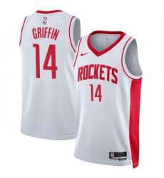 Houston Rockets 14 AJ Griffin White Association Edition Stitched Jersey