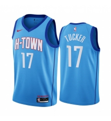 Houston Rockets 17 PJ Tucker Blue NBA Swingman 2020-21 City Edition Jersey