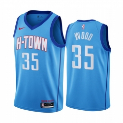 Houston Rockets 35 Christian Wood Blue NBA Swingman 2020-21 City Edition Jersey