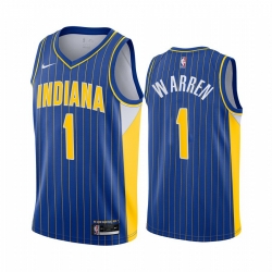Indiana Pacers 1 TJ Warren Blue NBA Swingman 2020-21 City Edition Jersey