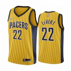Indiana Pacers 22 Caris LeVert Gold NBA Swingman 2020-21 Earned Edition Jersey