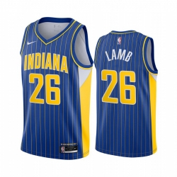 Indiana Pacers 26 Jeremy Lamb Blue NBA Swingman 2020-21 City Edition Jersey