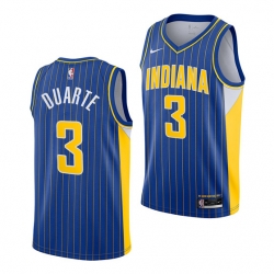 Indiana Pacers 3 Chris Duarte Blue 2020-21 City Edition Jersey