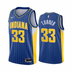 Indiana Pacers 33 Myles Turner Blue NBA Swingman 2020-21 City Edition Jersey