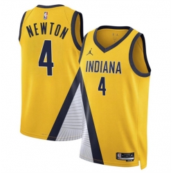 Indiana Pacers 4 Tristen ton Yelllow 2024 Draft Statement Edition Stitched Basketball Jersey