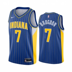 Indiana Pacers 7 Malcolm Brogdon Blue NBA Swingman 2020-21 City Edition Jersey