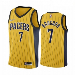 Indiana Pacers 7 Malcolm Brogdon Gold NBA Swingman 2020-21 Earned Edition Jersey