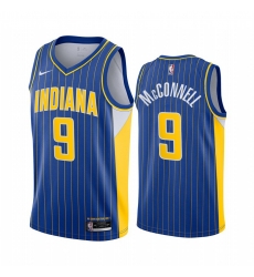 Indiana Pacers 9 T J McConnell Blue NBA Swingman 2020-21 City Edition Jersey