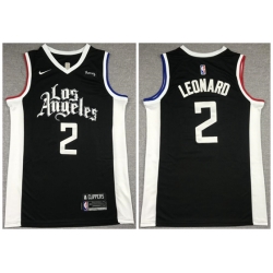 Los Angeles Clippers 2 Kawhi Leonard Black 2021 City Edition Swingman jerseys