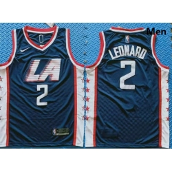 Los Angeles Clippers 2 Kawhi Leonard Navy City Edition Swingman Jersey