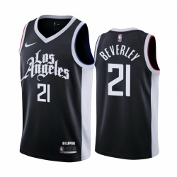 Los Angeles Clippers 21 Patrick Beverley Black NBA Swingman 2020 21 City Edition Jersey