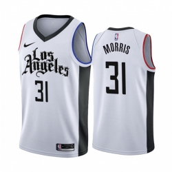 Los Angeles Clippers 31 Marcus Morris 2019 20 White Los Angeles City Edition NBA Jersey