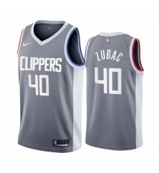 Los Angeles Clippers 40 Ivica Zubac Gray NBA Swingman 2020 21 Earned Edition Jersey