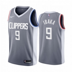 Los Angeles Clippers 9 Serge Ibaka Gray NBA Swingman 2020 21 Earned Edition Jersey