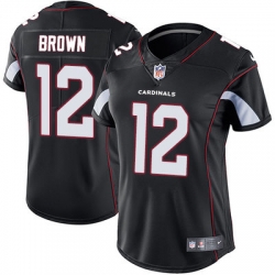 Women's Arizona Cardinals 12 John Brown Black Alternate Stitched NFL Vapor Untouchable Limited Jersey