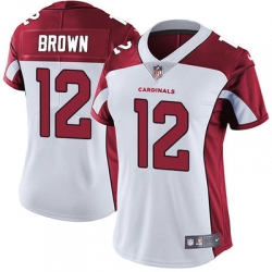 Women's Arizona Cardinals 12 John Brown White Stitched NFL Vapor Untouchable Limited Jersey