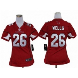 Women's Arizona Cardinals 26 Chris Wells Red Jerseys