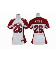 Women's Arizona Cardinals 26 Chris Wells White Jerseys