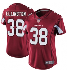 Women's Arizona Cardinals 38 Andre Ellington Red Team Color Stitched NFL Vapor Untouchable Limited Jersey
