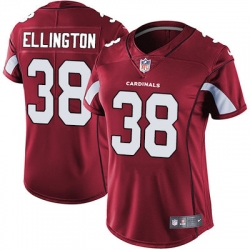 Women's Arizona Cardinals 38 Andre Ellington Red Team Color Stitched NFL Vapor Untouchable Limited Jersey