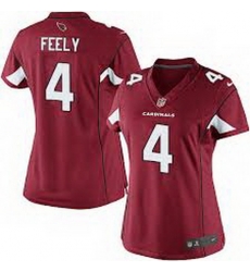 Women's Arizona Cardinals 4 Jay Feely Red Game Jersey
